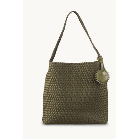 Ilse Jacobsen Shell Braided Army Handbag - Green