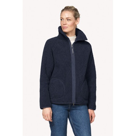 Ilse Jacobsen Bonded Pile Dark Indigo Jacket - Blue