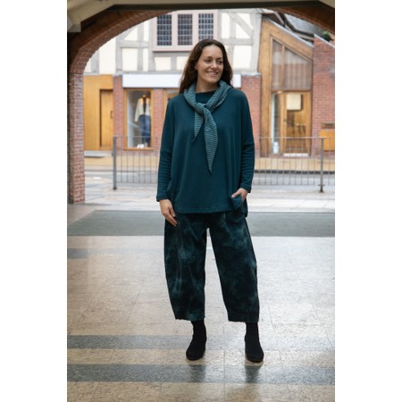 Mama B Bianco PR Atlantic Velvet Print Trouser - Blue