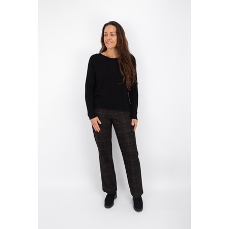 Robell Efi Check Trouser - Brown