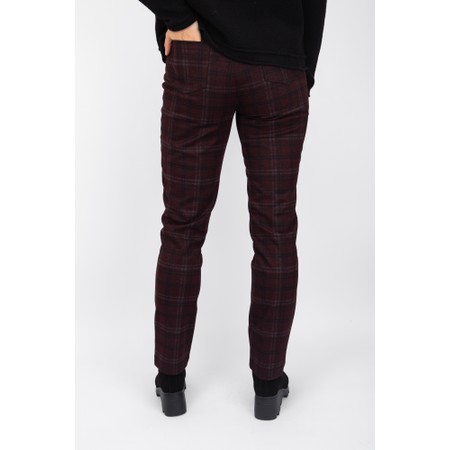 Robell Bella Check Trouser - Red