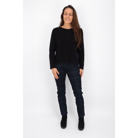 Robell Bella Check Trouser - Blue