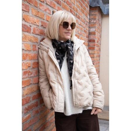 Masai Clothing Tuva White Pepper Down Coat - White
