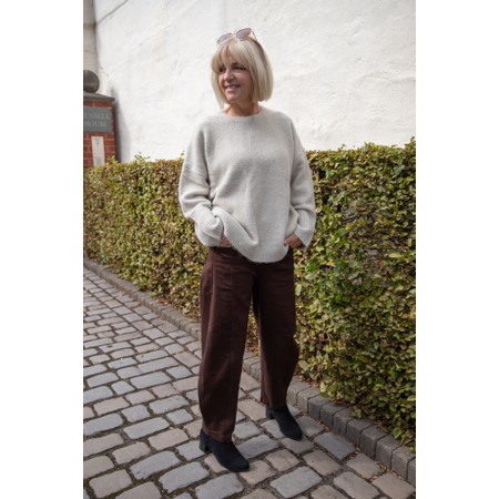 NOEN Dark Brown Barrel Leg Jeans - Brown