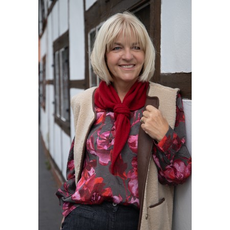 Masai Clothing Rylah Tibetan Red Knit Scarf - Red