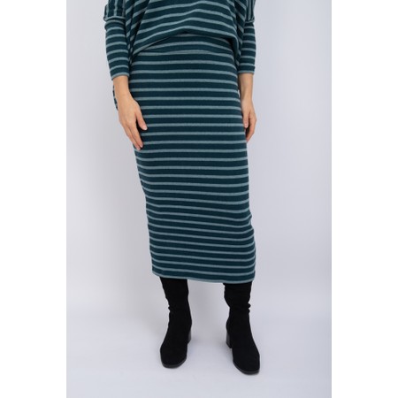 Mama B Lilla R Atlantic Stripe Fleece Skirt - Blue