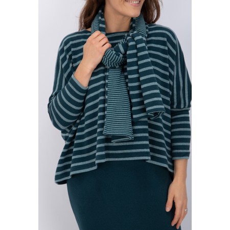 Mama B Nule Reversible Atlantic Stripe Scarf - Blue