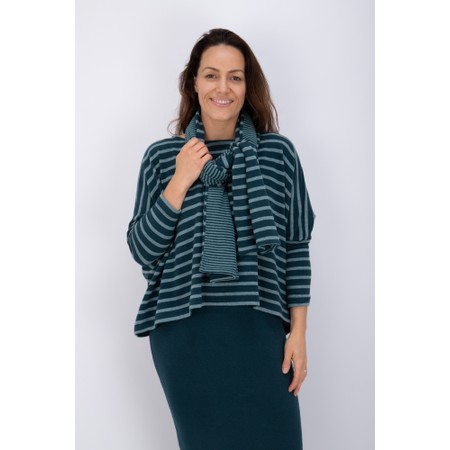 Mama B Nule Reversible Atlantic Stripe Scarf - Blue