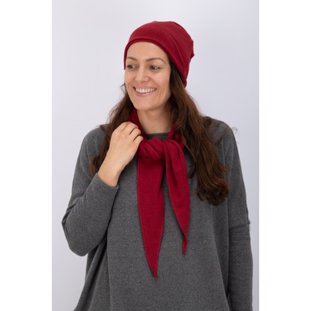 Mama B Tippy Scuro Plain Triangle Scarf - Red