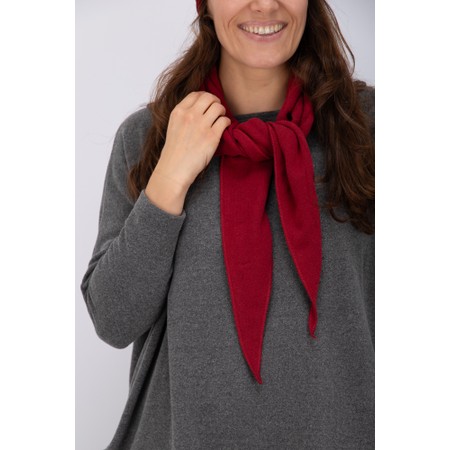 Mama B Tippy Scuro Plain Triangle Scarf - Red