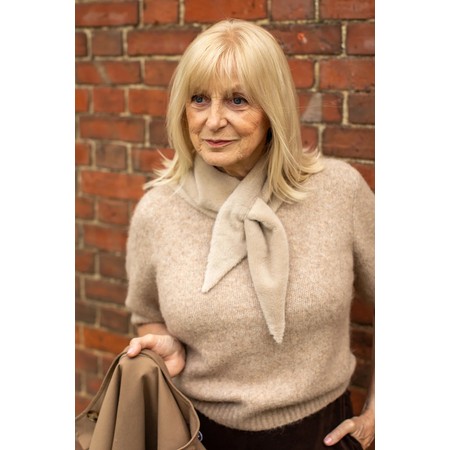 Chalk Nova Cream Triangle Faux Fur Scarf - Off-White