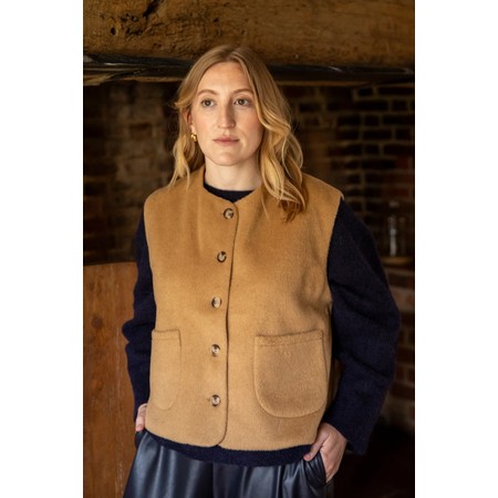 Chalk Demi Camel Gilet - Brown
