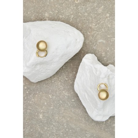 Chalk Gold Ball Earrings - Gold