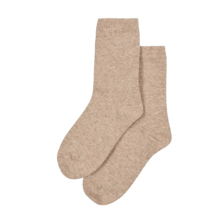 Chalk Cosy Cashmere Beige Short Sock - Beige