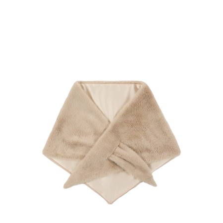 Chalk Nova Cream Triangle Faux Fur Scarf - Off-White