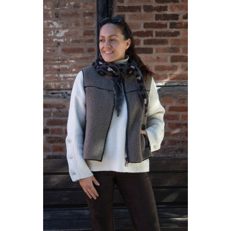 Mos Mosh Rowe Falcon Teddy Waistcoat - Brown
