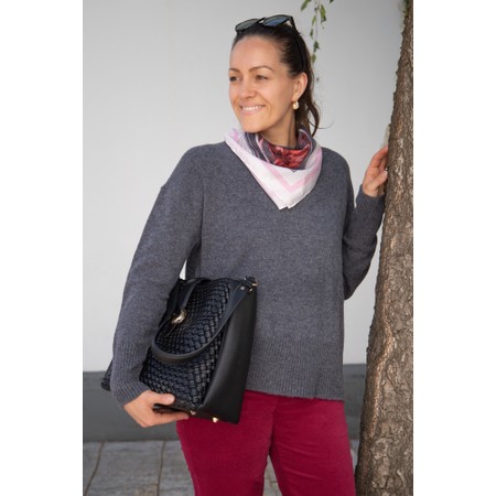 Masai Clothing Florindra Dark Grey Knit Jumper - Black