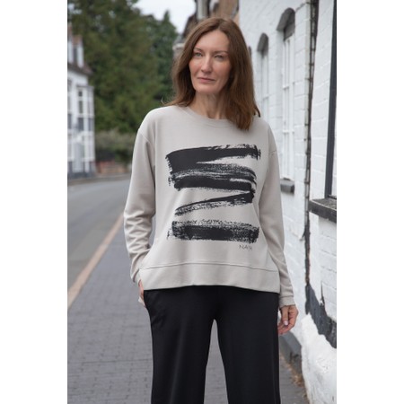 Naya Naya Brush Stroke Print Top - Brown