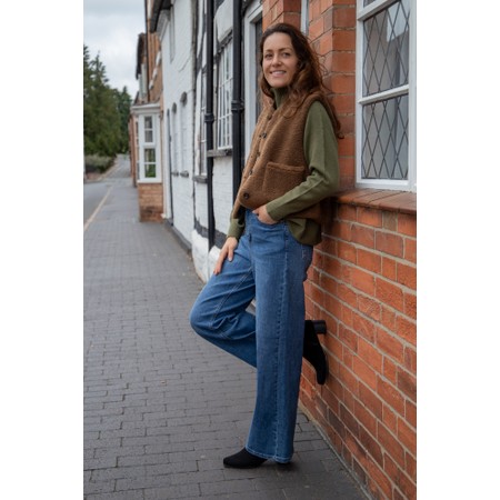 KAFFE KAmeadow High Waist Medium Blue Jean - Blue