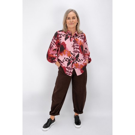 NOEN Abstract Print Long Shirt - Pink