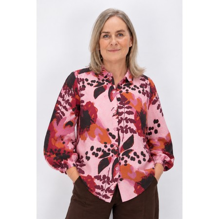 NOEN Abstract Print Long Shirt - Pink