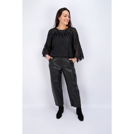 NOEN Noen Black Fringe Detail Blouse - Black