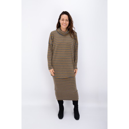 Mama B Bill R Grigio Stripe Fleece Jumper - Grey