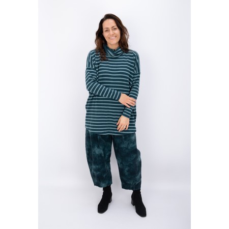 Mama B Bill R Atlantic Stripe Fleece Jumper - Blue