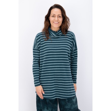 Mama B Bill R Atlantic Stripe Fleece Jumper - Blue
