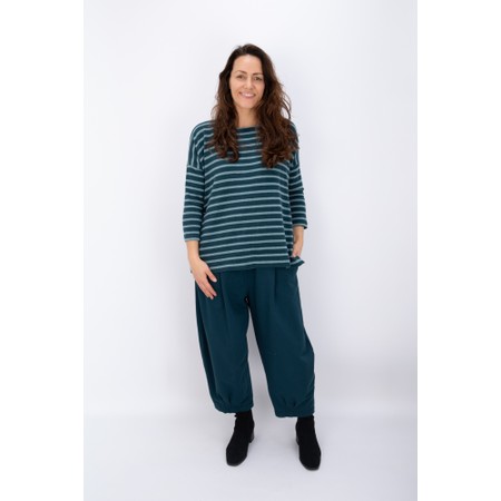 Mama B Emotiva R Relaxed Atlantic Stripe Eco Fleece Jumper - Blue