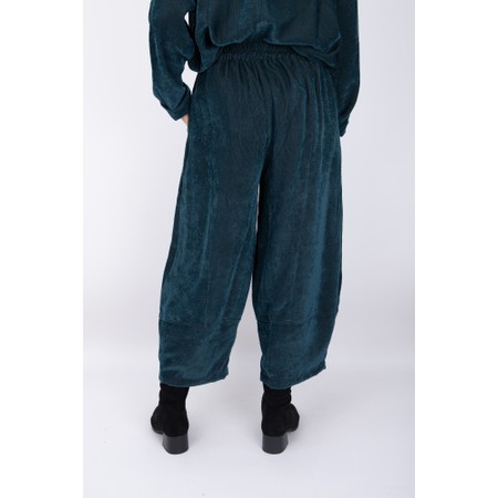 Mama B Rima Easyfit Atlantic Velvet Balloon Trouser - Blue