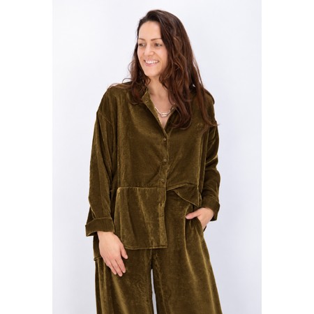 Mama B Seline Velvet Caramello Shirt - Brown