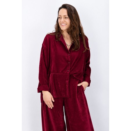 Mama B Seline Velvet Scuro Shirt - Red