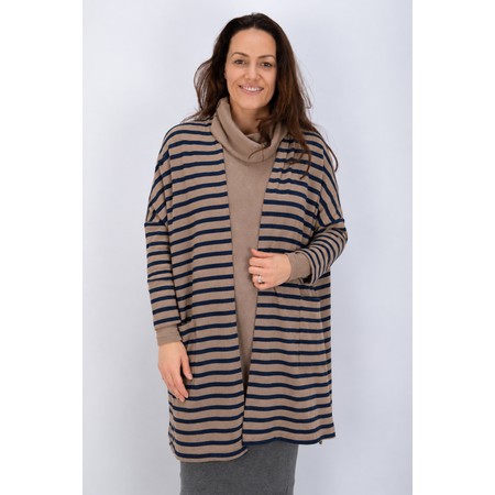 Mama B Soufle R Alpaca & Notte Stripe Fleece Cardigan - Multicoloured