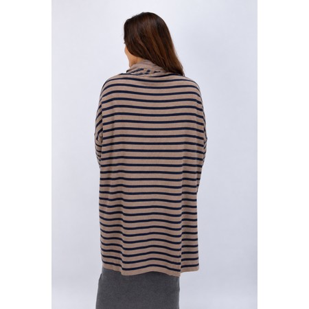 Mama B Soufle R Alpaca & Notte Stripe Fleece Cardigan - Multicoloured