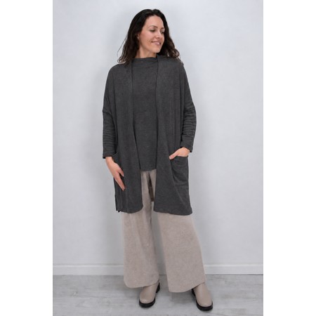Mama B Soufle U Grigio Plain Fleece Cardigan - Grey