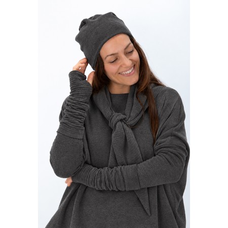 Mama B Kaki U Grigio Plain Fleece Hat - Grey