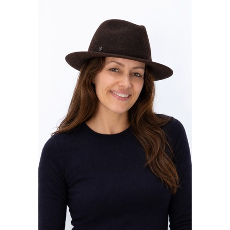 Loevenich Chocolate Fedora Wool Blend Hat - Brown