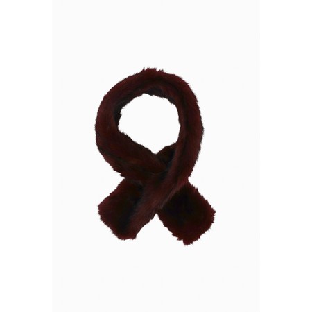 Loevenich Faux Fur Wine Tippet Scarf - Red