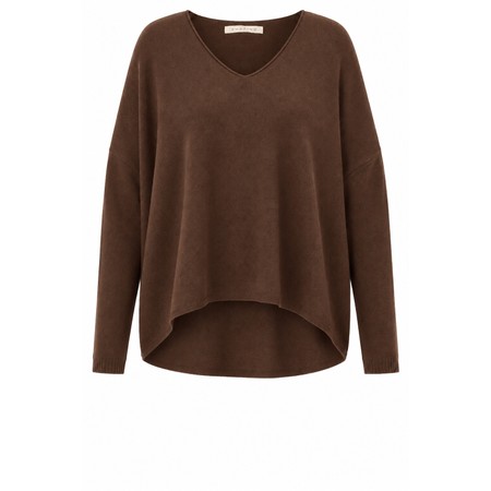 Amazing Woman Mika Boxy Espresso Fine Knit Jumper - Brown