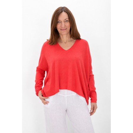 Amazing Woman Mika Coral Boxy Fine Knit Jumper - Orange