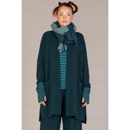 Mama B Soufle U Atlantic Plain Fleece Cardigan - Blue
