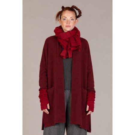 Mama B Soufle U Scuro Plain Fleece Cardigan - Red