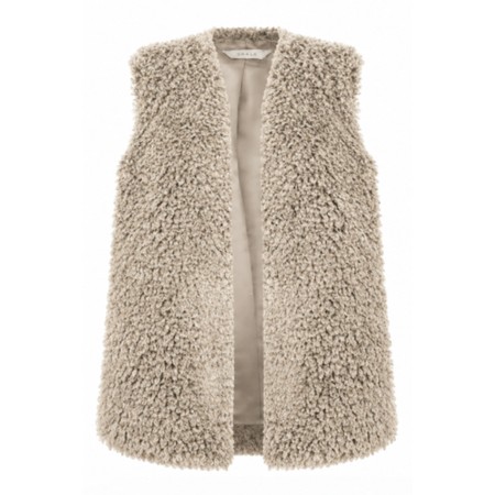 Chalk Daisy Biscuit Teddy Gilet - Beige