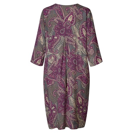 Masai Clothing Nodetta Gloxinia Print Dress - Off-White