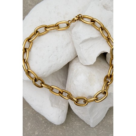 Chalk Chunky Gold Link Necklace - Gold