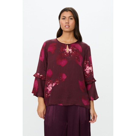 Masai Clothing Bimelda Print Top - Purple
