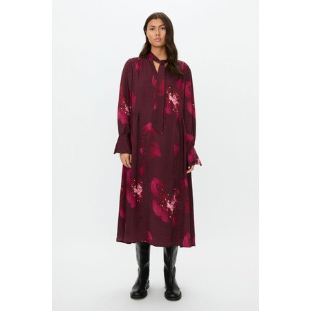 Masai Clothing Norine Fig Print Dress - Purple