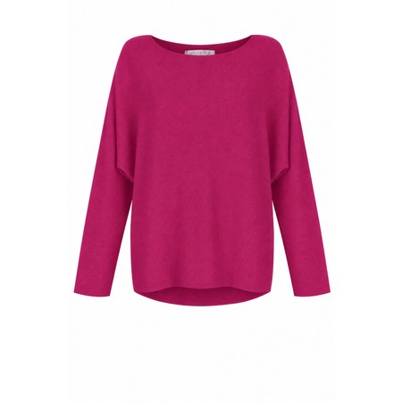 Amazing Woman Mya Fuchsia Round Neck Lightweight Supersoft Knit - Pink