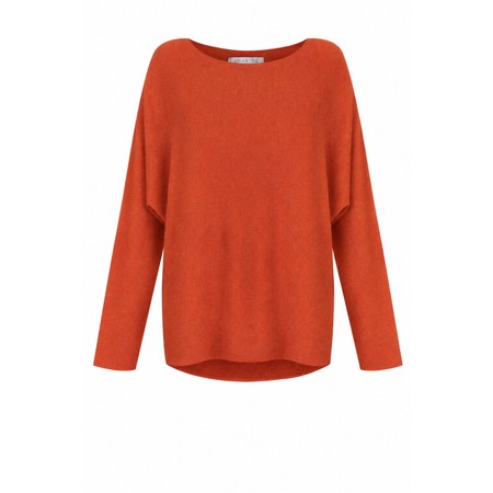 Amazing Woman Mya Burnt Orange Round Neck Lightweight Supersoft Knit - Orange